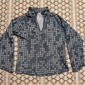 Nike deep gray and White Dri-FIT Quarter-Zip